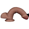 LoveToy Gode double couche en silicone 20,5 cm (Ø 4 cm) - Marron