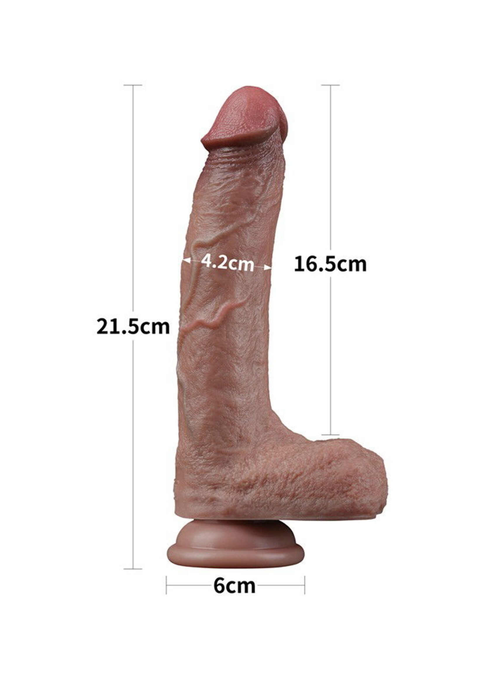 LoveToy Silikondildo - 21,5 cm Ø 4,2 cm