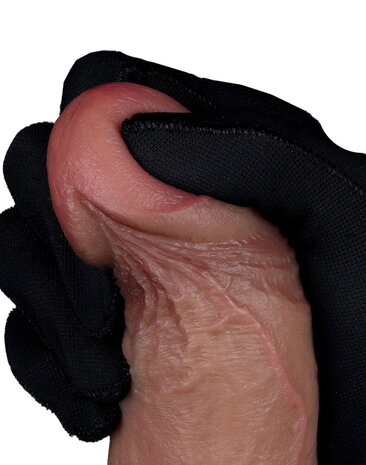 LoveToy LoveToy - Dual Layered Silicone Dildo 21.5 cm (Ø 4.2 cm) - Brown