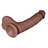 LoveToy Gode double couche en silicone 21,5 cm (Ø 4,2 cm) - Marron