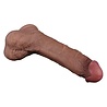LoveToy Gode double couche en silicone 21,5 cm (Ø 4,2 cm) - Marron