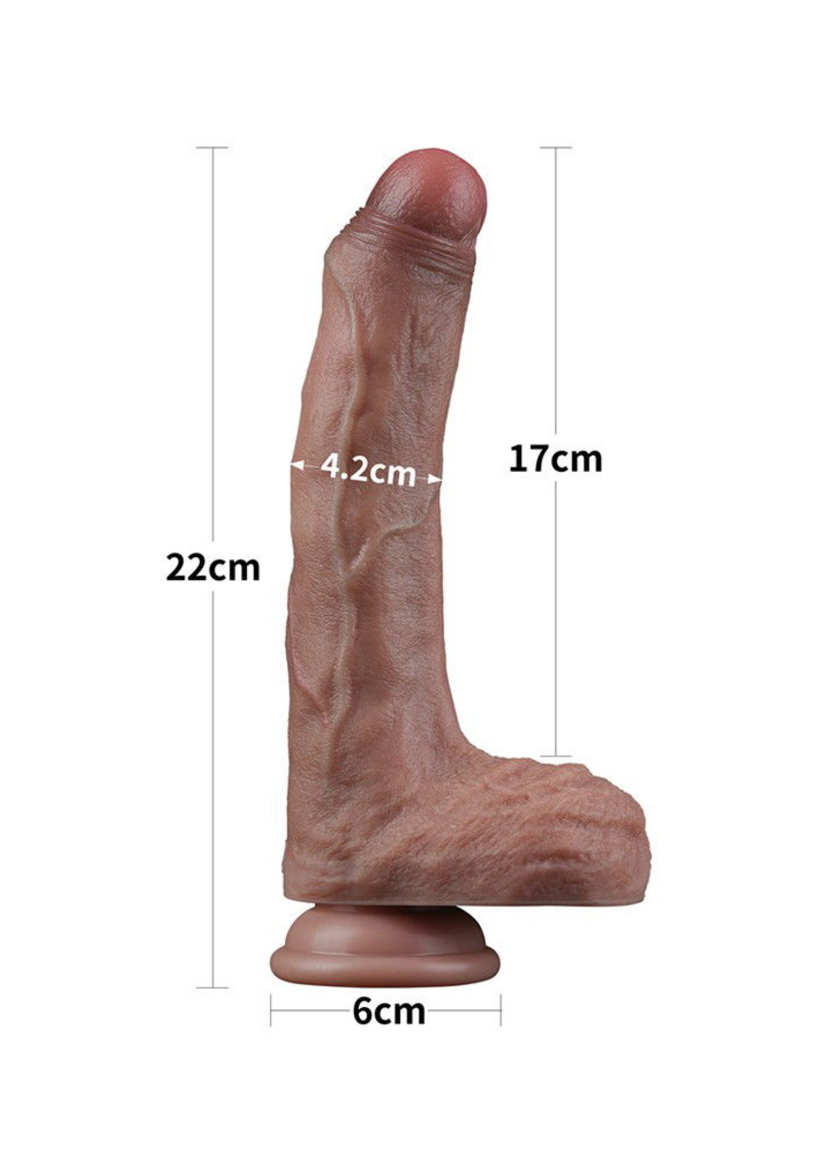 LoveToy Silikondildo - 22 cm Ø 4,2 cm