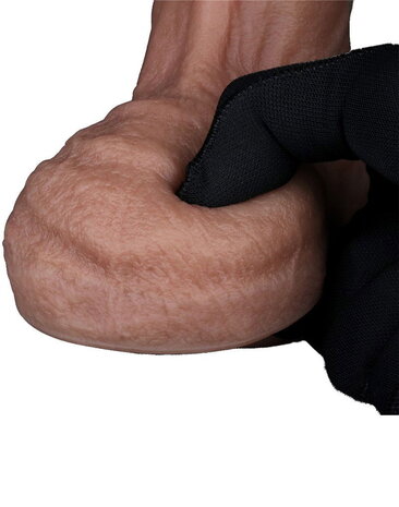 LoveToy LoveToy - Dual Layered Silicone Dildo 22 cm (Ø 4.2 cm) - Brown