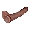 LoveToy Gode double couche en silicone 22 cm (Ø 4,2 cm) - Marron