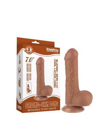 LoveToy Sliding Skin Dildo - Realistischer Dildo 18,3 cm Ø 3,5 cm