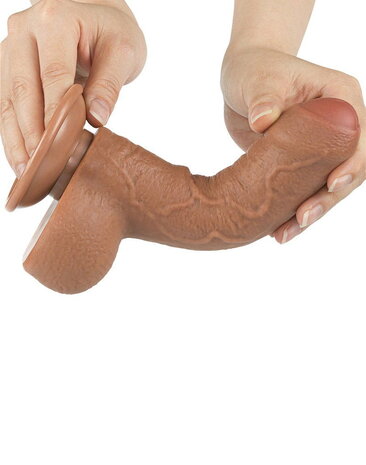 LoveToy Gode coulissant 18,3 cm (Ø 3,5 cm) - Marron