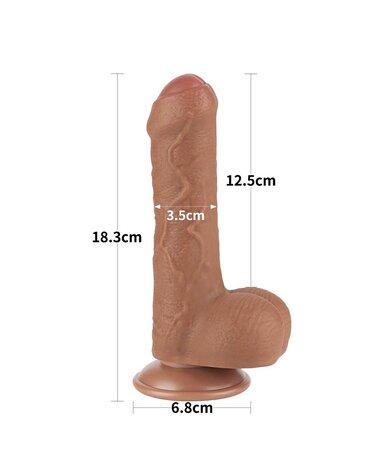 LoveToy LoveToy - Gleitender Hautdildo 18,3 cm (Ø 3,5 cm) - Braun LoveToy LoveToy - Gleitender Hautdildo 18,3 cm (Ø 3,5 cm) - Braun