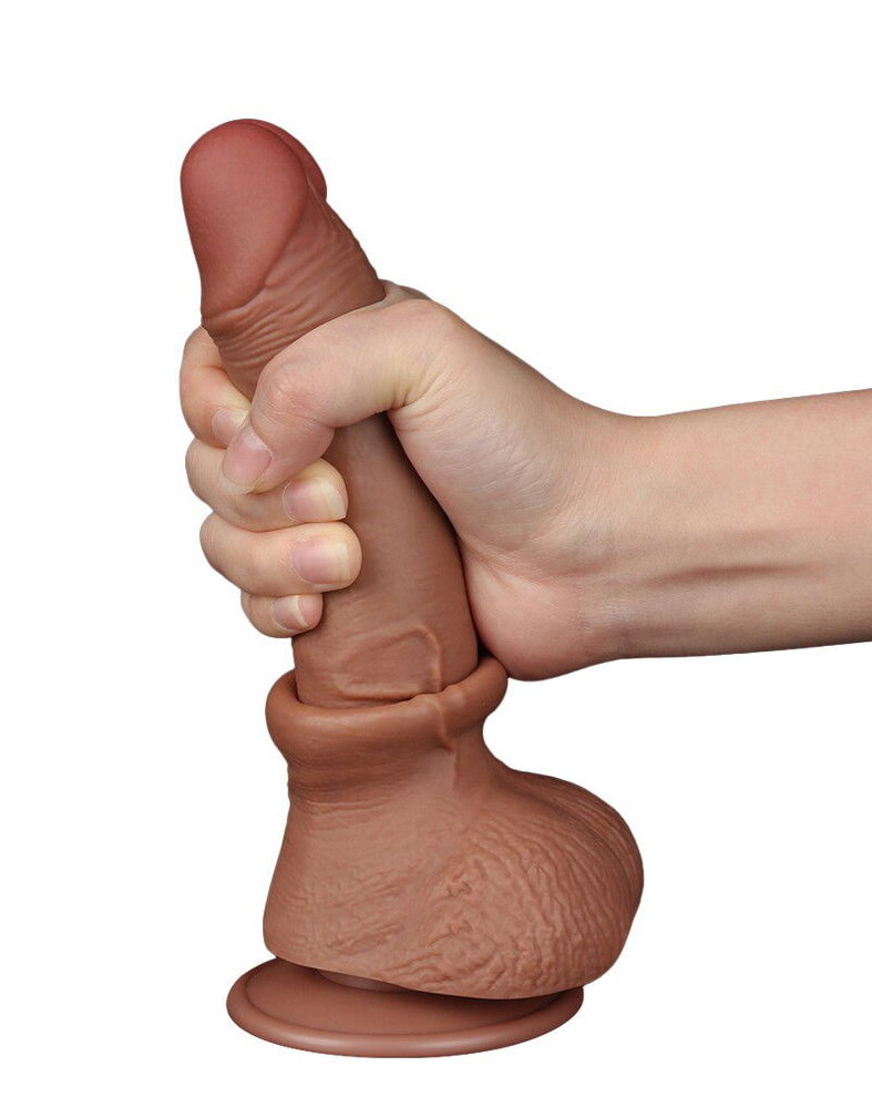LoveToy Gode coulissant 19,5 cm (Ø 3,5 cm) - Marron