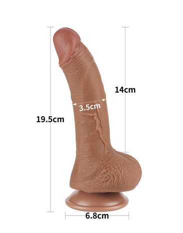 LoveToy Gode coulissant 19,5 cm (Ø 3,5 cm) - Marron