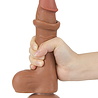 LoveToy Gode coulissant 20 cm (Ø 3,9 cm) - Marron