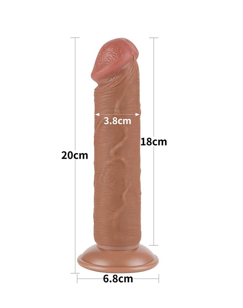 LoveToy Sliding Skin Dildo - Realistischer Dildo 20 cm Ø 3,8 cm