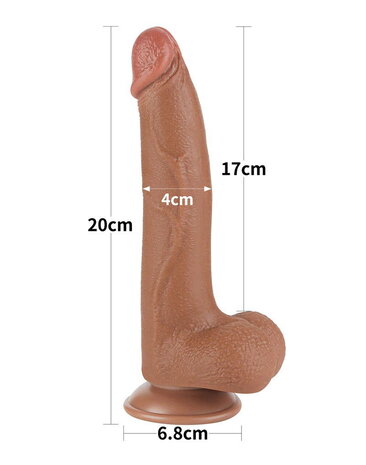 LoveToy Gode coulissant 20 cm (Ø 4 cm) - Marron