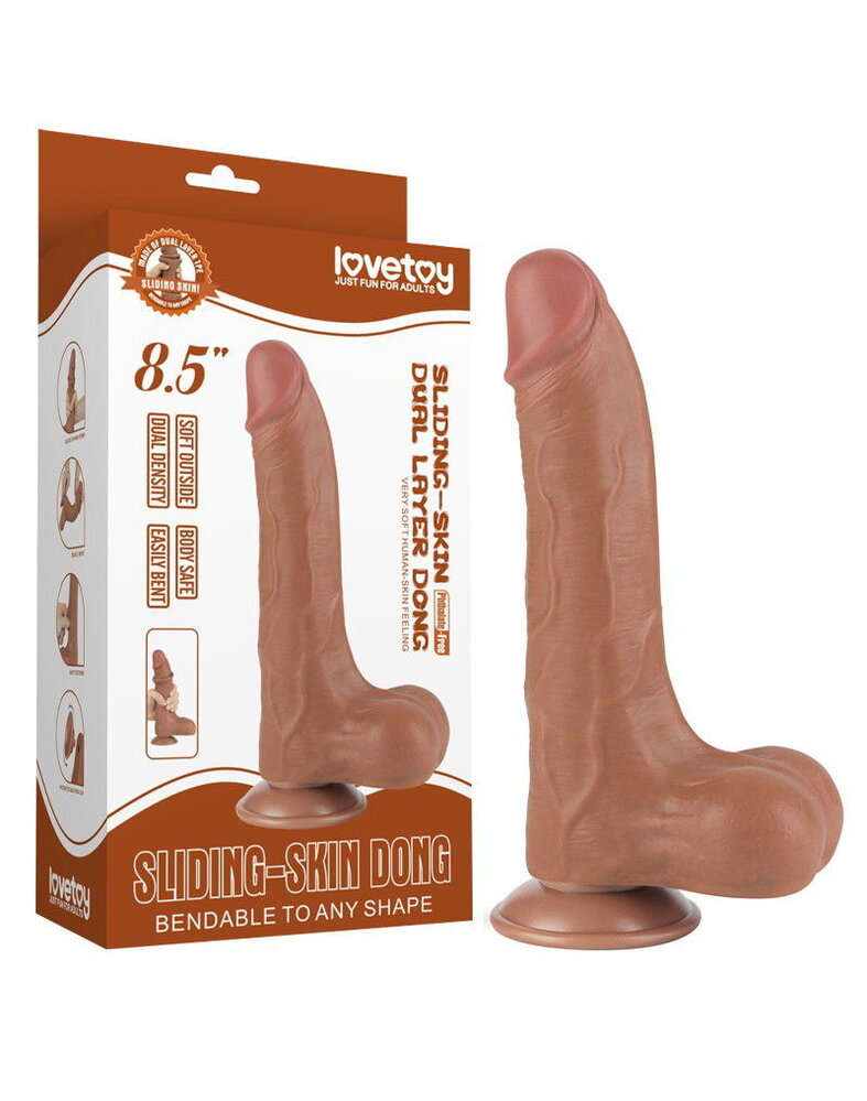 LoveToy Sliding Skin Dildo - Realistischer Dildo 22 cm Ø 4,3 cm