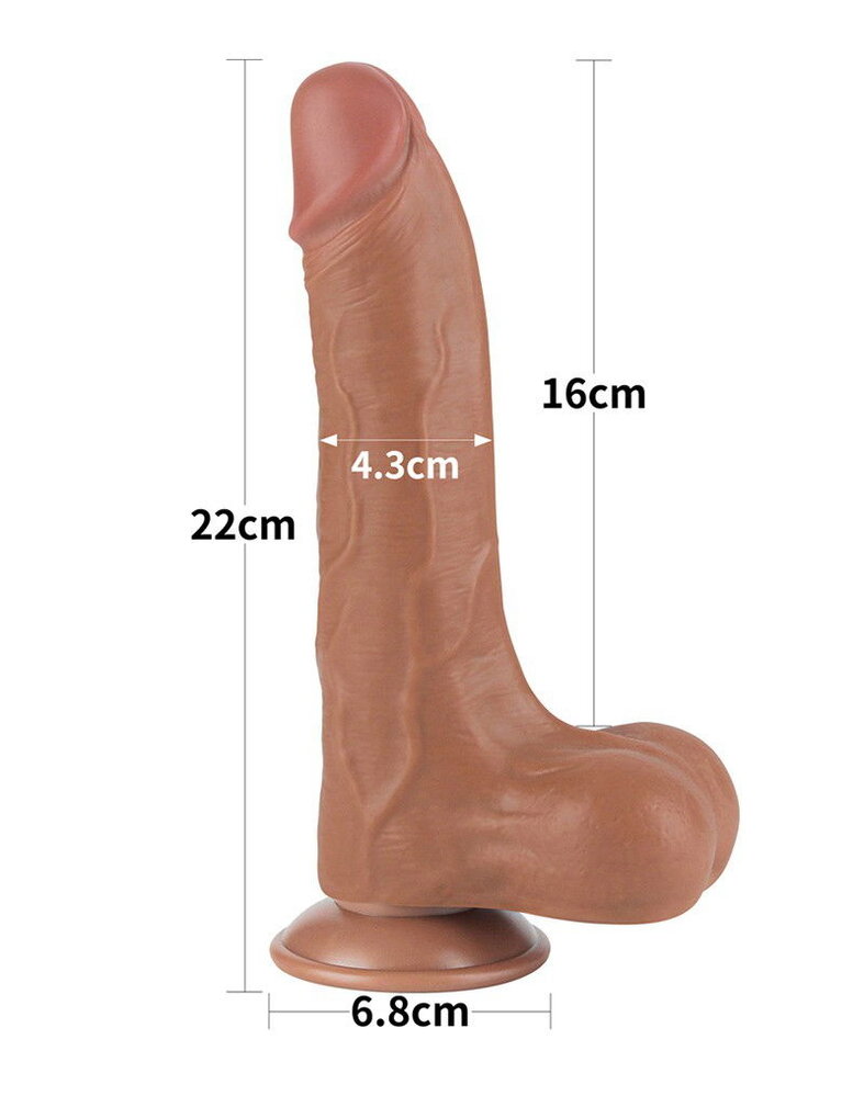 LoveToy Dildo met glijdende huid - Realistische dildo 22 cm Ø 4,3 cm LoveToy Dildo met glijdende huid - Realistische dildo 22 cm Ø 4,3 cm