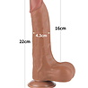 LoveToy Gode coulissant 22 cm (Ø 4,3 cm) - Marron