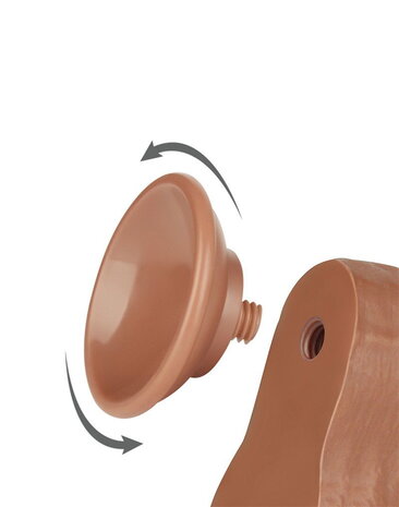 LoveToy Gode coulissant 22 cm (Ø 4,3 cm) - Marron