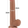LoveToy Gode coulissant 22 cm (Ø 3,7 cm) - Marron