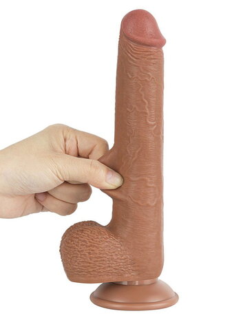 LoveToy Gode coulissant 22 cm (Ø 3,7 cm) - Marron