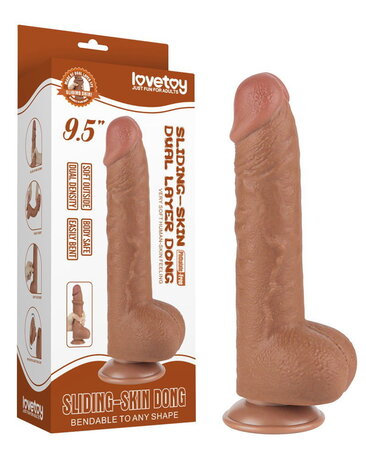 LoveToy Dildo met glijdende huid - Realistische dildo 24 cm Ø 4,3 cm LoveToy Dildo met glijdende huid - Realistische dildo 24 cm Ø 4,3 cm