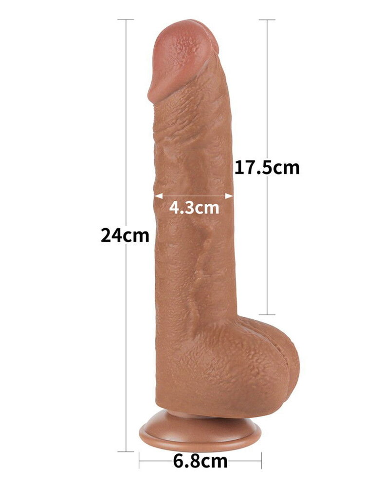 LoveToy Sliding Skin Dildo - Realistischer Dildo 24 cm Ø 4,3 cm