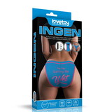 LoveToy Wet - Bedrukte vibrerende sexy slip - Blauw