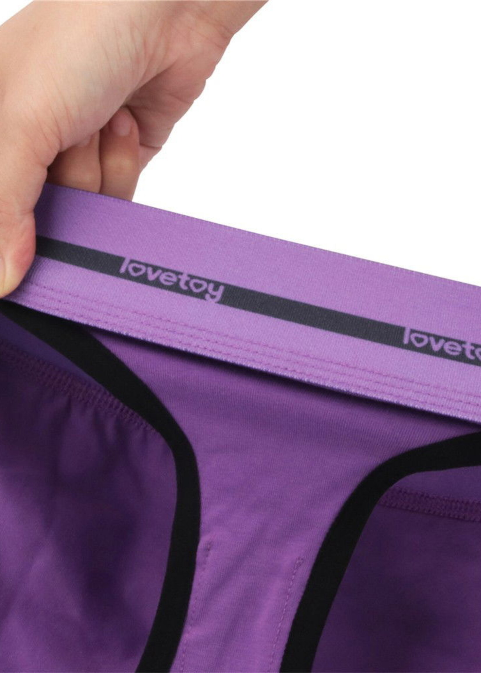 LoveToy Slide - Culotte vibrante sexy imprimée - Violet