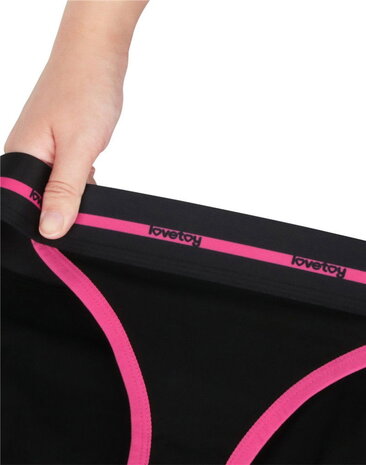 LoveToy Slut - Culotte sexy vibrante imprimée - Noir