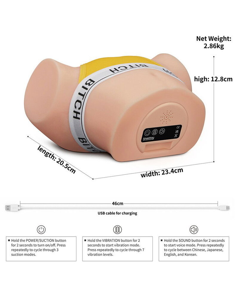 LoveToy LoveToy Streetgirl's Sensation Pulse - Realistic masturbator with suction and vibration - Nude LoveToy LoveToy Streetgirl's Sensation Pulse - Realistic masturbator with suction and vibration - Nude