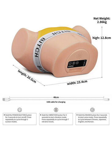 LoveToy LoveToy Streetgirl's Sensation Pulse - Realistic masturbator with suction and vibration - Nude LoveToy LoveToy Streetgirl's Sensation Pulse - Realistic masturbator with suction and vibration - Nude