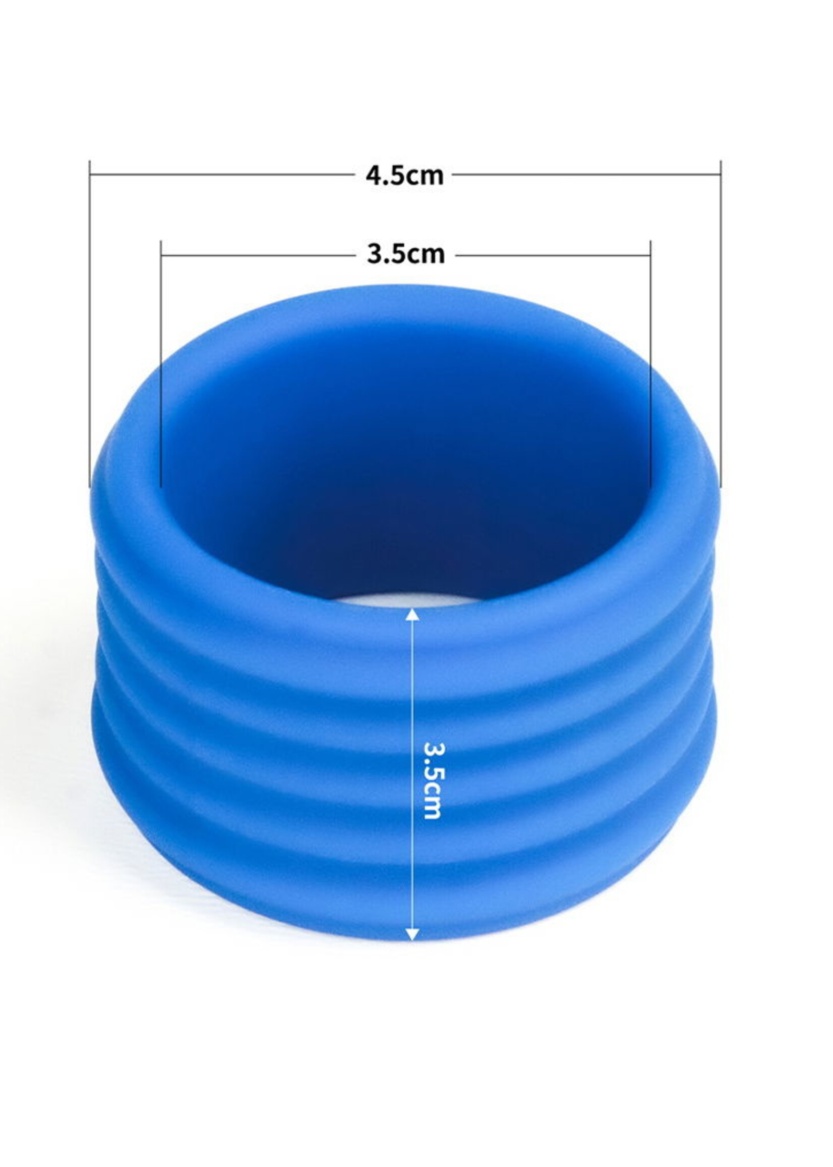 LoveToy Pinnacle Pro - Anneau de préhension à côtes profondes - Bleu