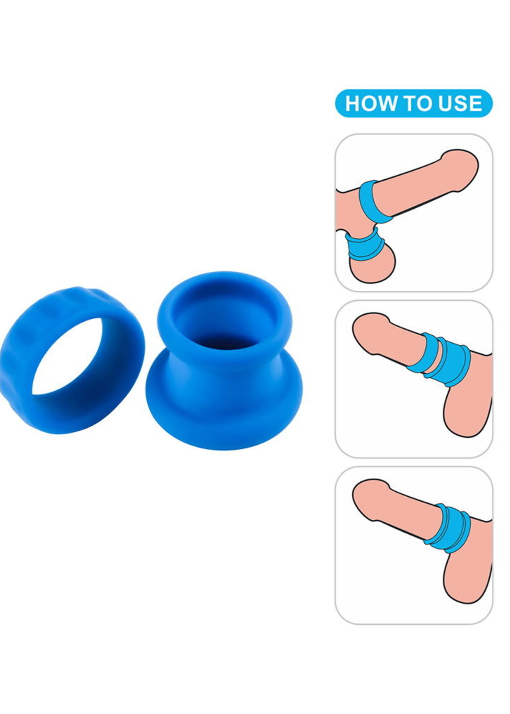 LoveToy Pinnacle Pro - Étireur Twin Flex - Bleu