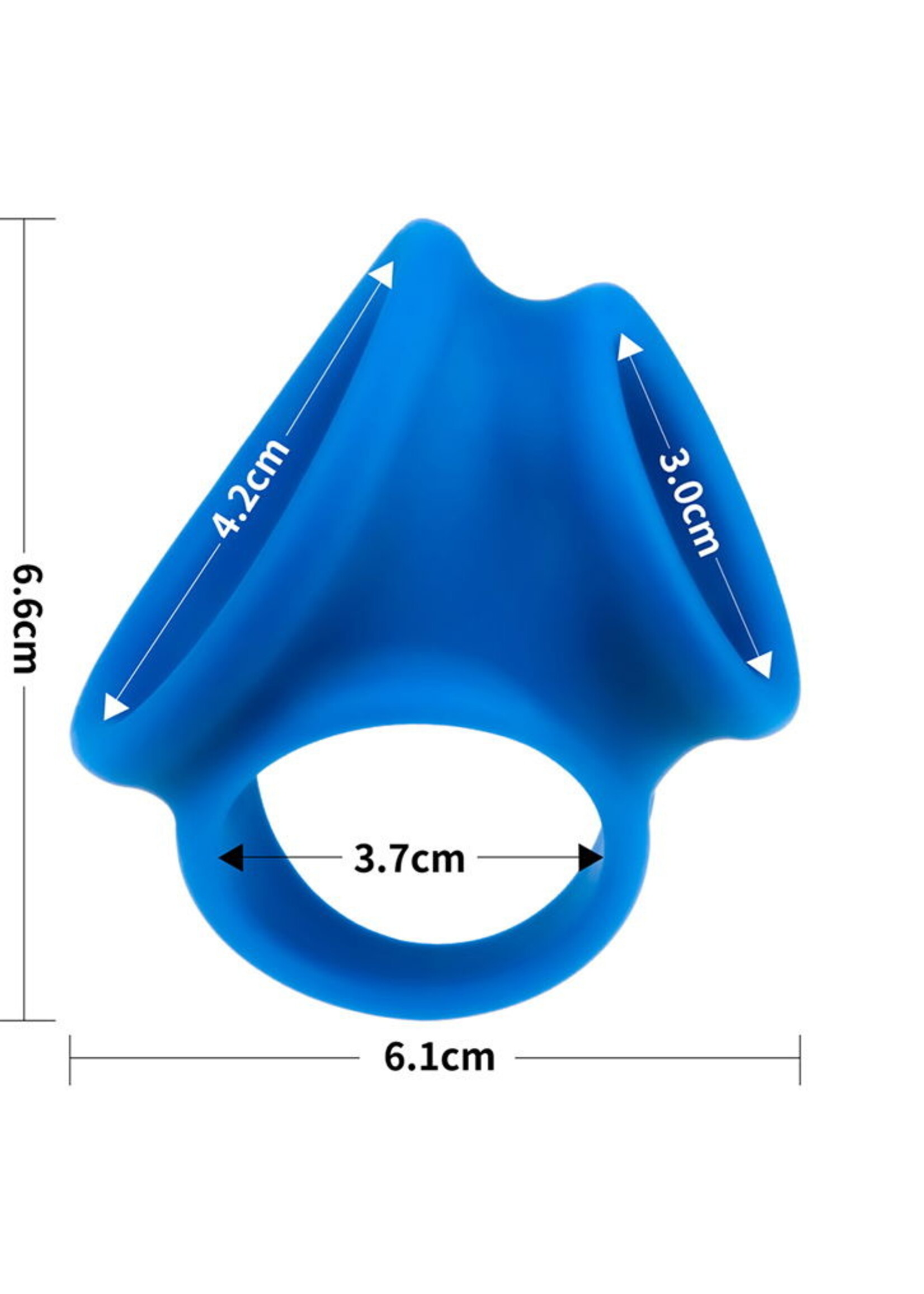 LoveToy Pinnacle Pro - Manchon rehausseur Trio Grip - Bleu