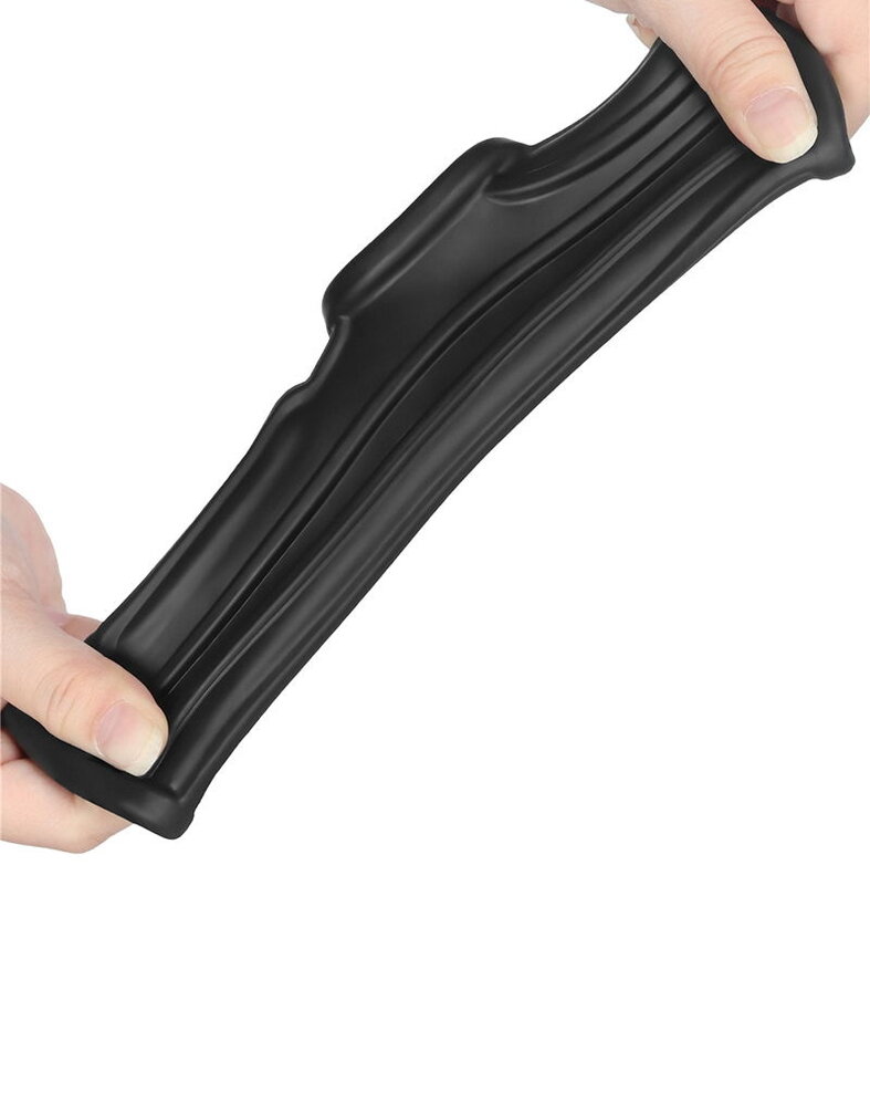 LoveToy Ridge Knights Ring - Manchon vibrant pour pénis et scrotum (Ø 2,8 cm) - Noir