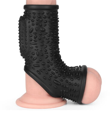LoveToy LoveToy - Drip Knights Ring - Vibrating Penis And Scrotum Sleeve (Ø 2.8 cm) - Black LoveToy LoveToy - Drip Knights Ring - Vibrating Penis And Scrotum Sleeve (Ø 2.8 cm) - Black