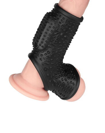 LoveToy LoveToy - Drip Knights Ring - Vibrating Penis And Scrotum Sleeve (Ø 2.8 cm) - Black LoveToy LoveToy - Drip Knights Ring - Vibrating Penis And Scrotum Sleeve (Ø 2.8 cm) - Black