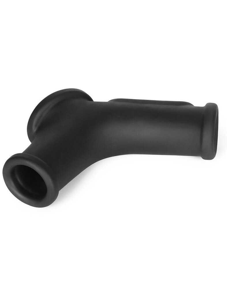 LoveToy Silk Knights Ring - Manchon vibrant pour pénis et scrotum (Ø 2,8 cm) - Noir