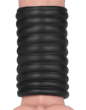 LoveToy LoveToy - Wave Knights Ring - Vibrating Penis Sleeve (Ø 3.7 cm) - Black