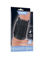 LoveToy Ridge Knights Ring - Vibrerende Penis Sleeve (Ø 3,7 cm) - Zwart