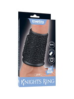 LoveToy Drip Knights Ring - Vibrerende Penis Sleeve (Ø 3,7 cm) - Zwart