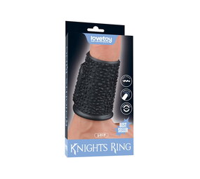 LoveToy Drip Knights Ring - Vibrerende Penis Sleeve (Ø 3,7 cm) - Zwart