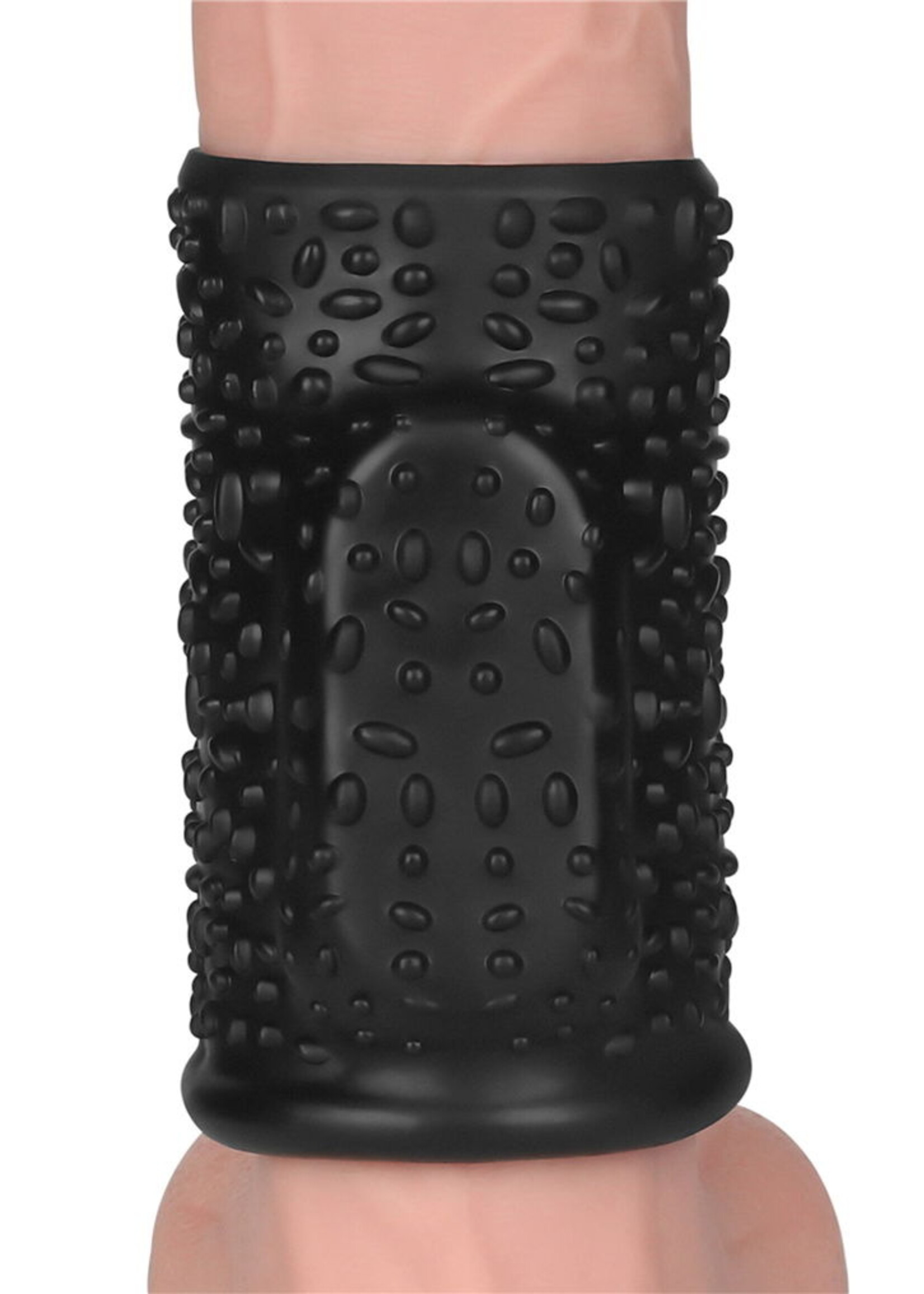 LoveToy Drip Knights Ring - Manchon vibrant pour pénis (Ø 3,7 cm) - Noir