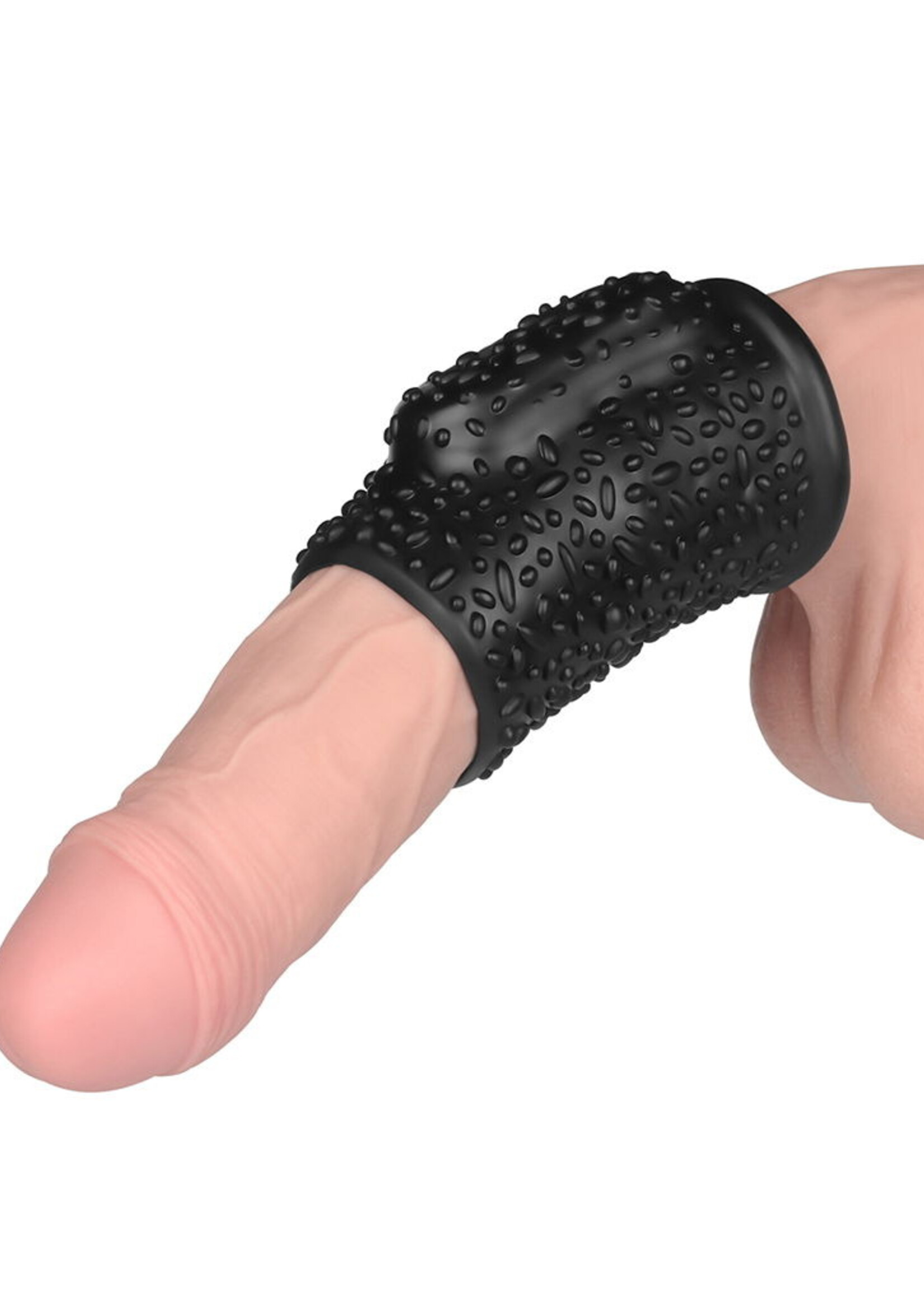 LoveToy Drip Knights Ring - Manchon vibrant pour pénis (Ø 3,7 cm) - Noir