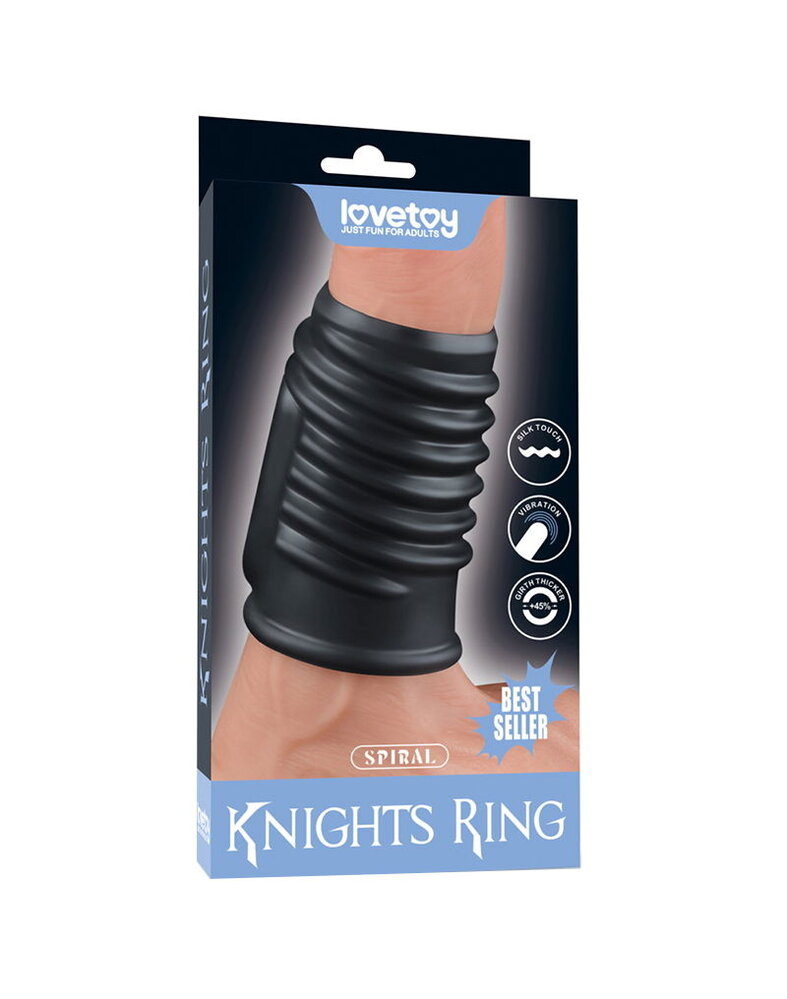 LoveToy Spiralritter-Ring - Penisring Ø3,6 cm mit Vibration