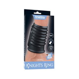 LoveToy Spiral Knights Ring - Vibrerende Penis Sleeve (Ø 3,7 cm) - Zwart