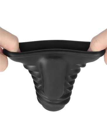 LoveToy Spiralritter-Ring - Penisring Ø3,6 cm mit Vibration