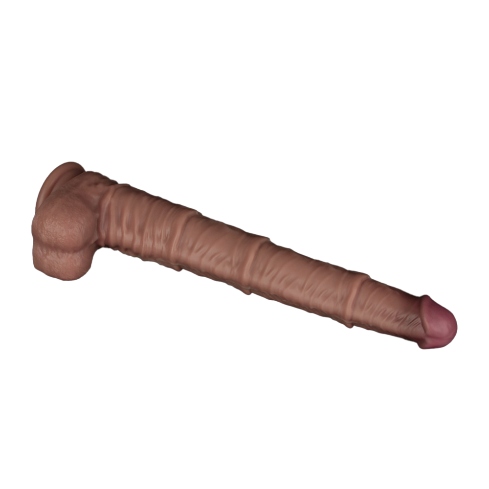 LoveToy Natuurlijke penis - Realistische dildo 40,5 cm Ø5,7 cm, flexibel