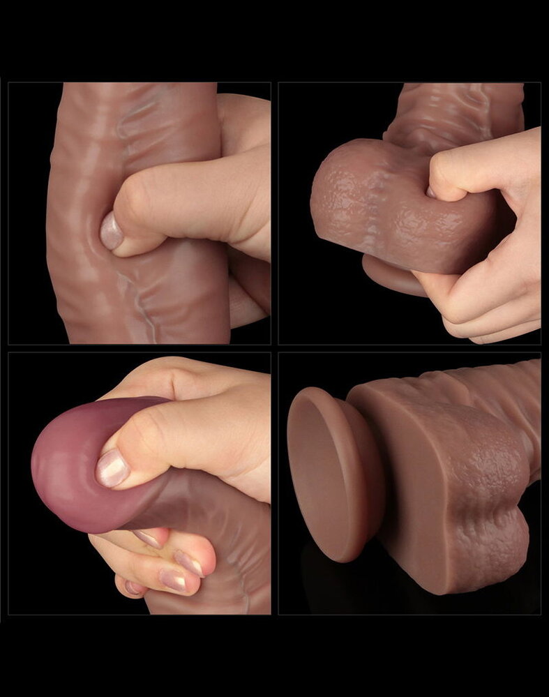 LoveToy Natuurlijke penis - Realistische dildo 40,5 cm Ø5,7 cm, flexibel