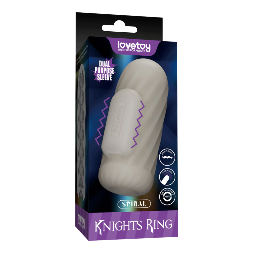 LoveToy Knights Ring - Spiraal - masturbator met vibratie
