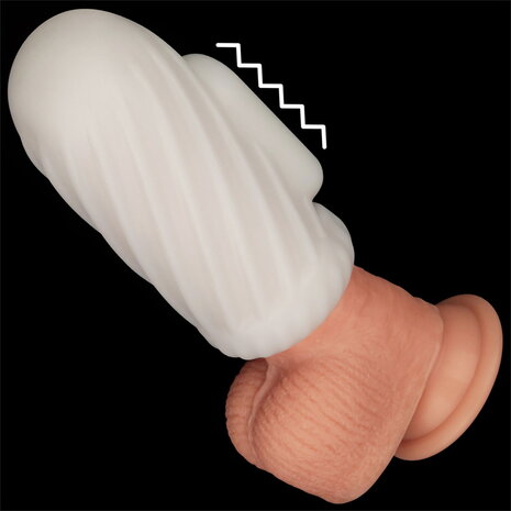 LoveToy Knights Ring - Spiraal - masturbator met vibratie