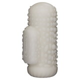 LoveToy Knights Ring - Vibrerende Dual Purpose Sleeve - Drip - Wit